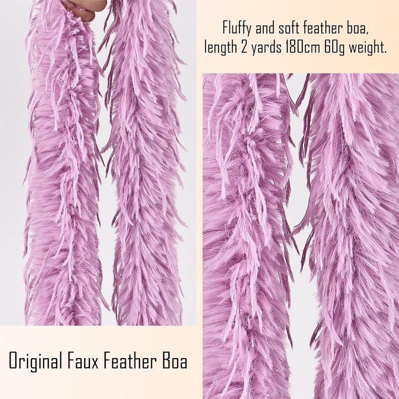 MehelloFeather Store شال ريش صناعي بطول 2 ياردة بدون ريش لشعارات الزفاف والحفلات والمهرجانات والحرف اليدوية وزينة الأزياء - Image 2